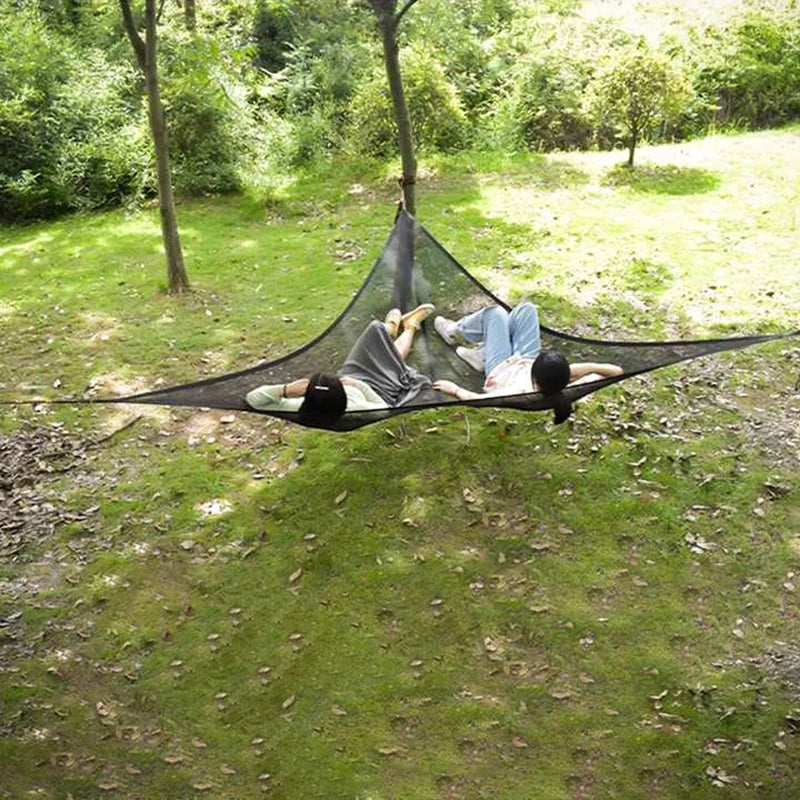 สวนกลางแจ้ง Survival สามเหลี่ยม Sleeping แขวนท่องเที่ยวเปลญวนแบบพกพาสำหรับ Camping อุปกรณ์สุทธิเครือข่าย Leisure