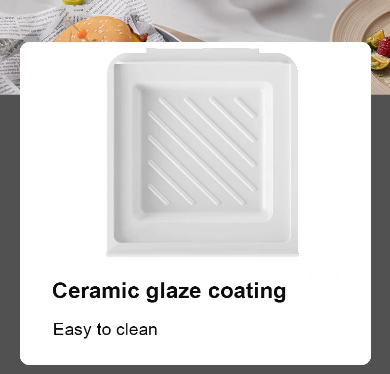 Multifunction Sandwich Light Food Maker Double-sided Heating Bread Toaster Breakfast Baking Machine Ceramic Coating Grilling Pan