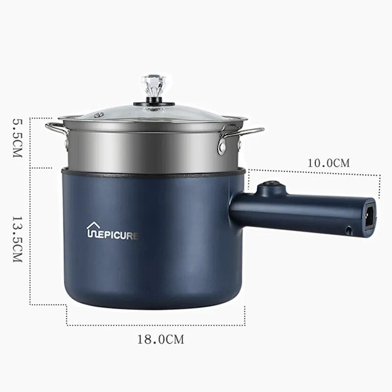 CK0001 Mini Electric Cooker Machine Household Hot Pot Multi Electric Non-stick Pan Single/Double Layer Soup Heater Pot Frying EU Plug