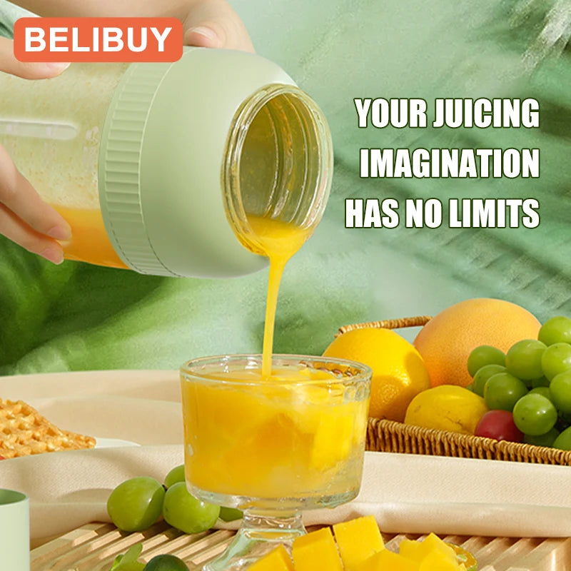 BELIBUY Mini Kitchen Blender Juicer Food Processing Machine Fruit and Vegetable Milk Blender Suitable for Outdoor Juice Cup