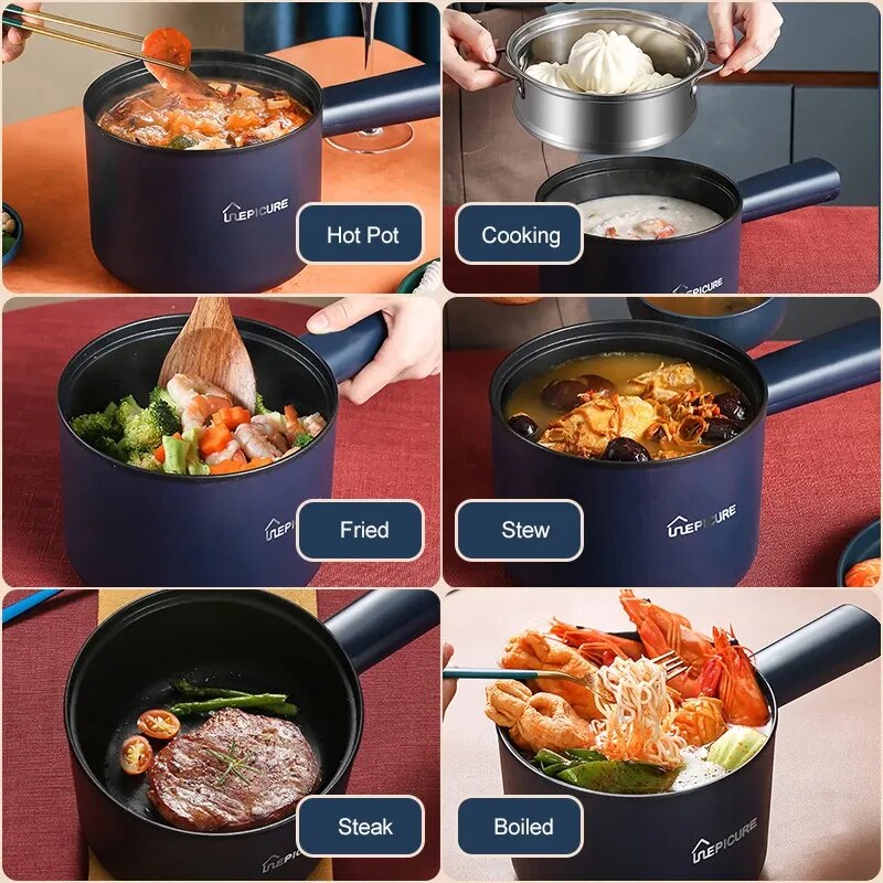 CK0001 Multi-function Mini Cooker Non-stick Pan Single/Double Layer Electric Cooking Machine 220V EU plug Kitchen Hot Pot steam cookers
