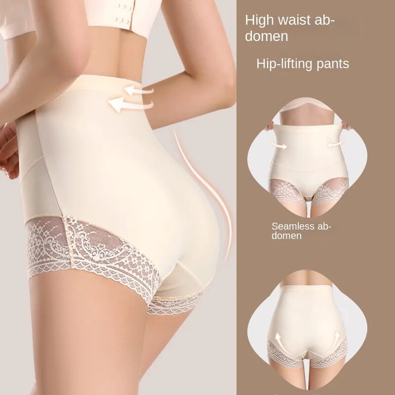 Women's Seamless Underwear Female Panties Quality Lace Antibacterial Woman High Waist Soft Silk Panty Underpants Bragas Mujer