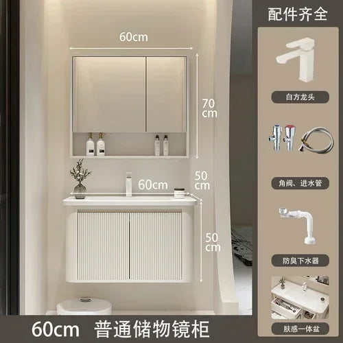Modern Furniture Jewelry Bathroom Cabinet Storage Organizer Simple Shelves Space Saving Multipurpose Washbasin Makeup Vanity
