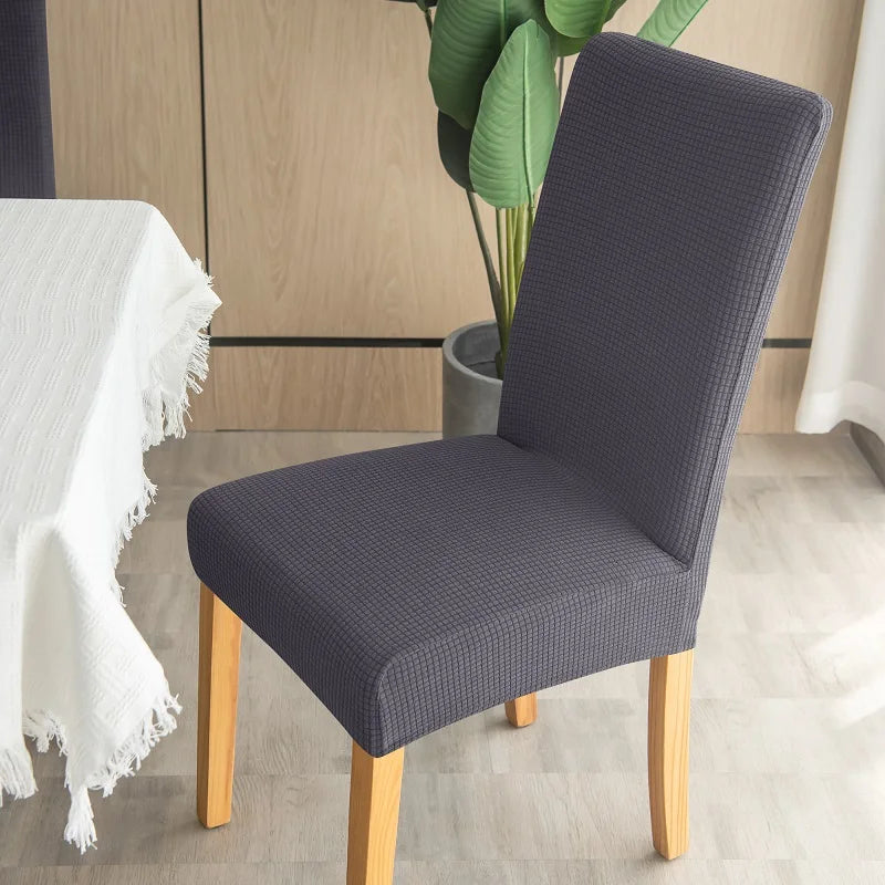 NEW Waterproof Elastic Jacquard Chair Cover for Dining Room Chair Covers for Chairs Kitchen Wedding Hotel Banquet Protector Seat