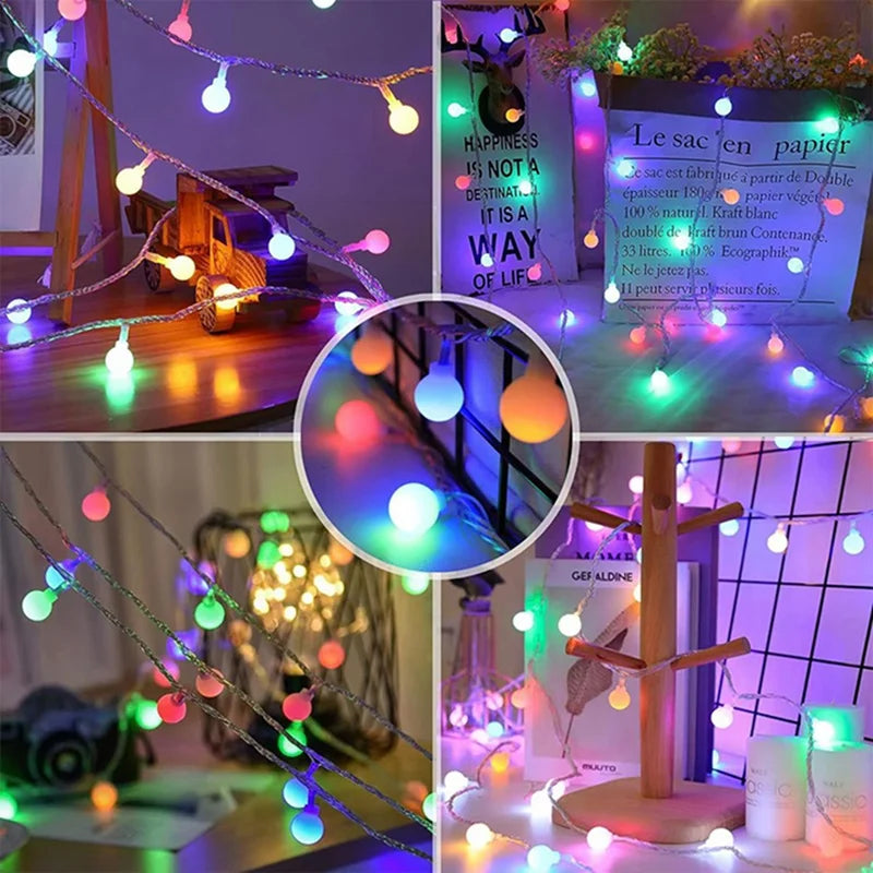 1Pack 10/20/40/80 Led Globe String Lights Battery/Usb Operated Fairy Light Waterproof For Garden Christmas Wedding Party Decor