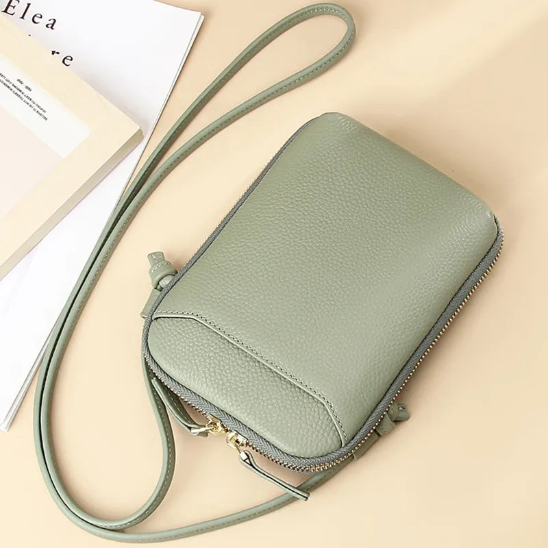 BG0001 Women's Small Crossbody Bags Women Soft Leather Shoulder Messenger Bag Designer Ladies Cell Phone Pocket Purse Simple Handbag