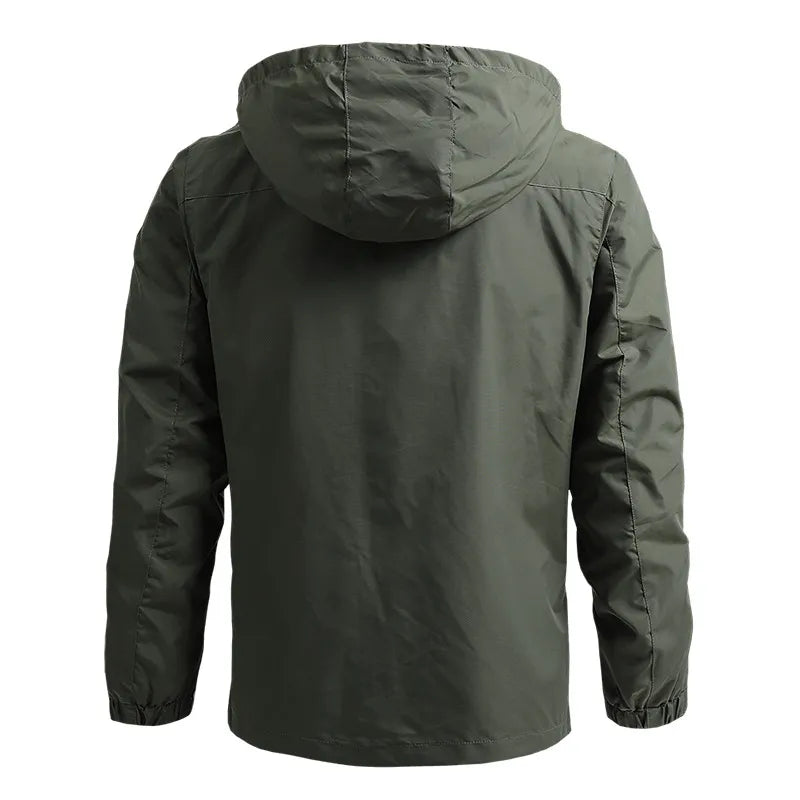 TJ0001 Men Windbreaker Military Field Jackets Outerwear Mens Tactical Waterproof Pilot Coat Hoodie Men Hunting Army Clothes