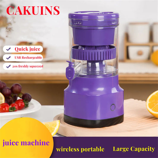 CAUKINS Electric Orange Juicer Lemon Juicer Squeezer Usb Rechargeable Citrus Juicer Machines Usb Rechargeable Portable Blender