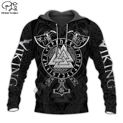 PLstar Cosmos Viking Warrior Tattoo New Fashion Tracksuit casual 3DfullPrint Zipper/Hoodie/Sweatshirt/Jacket/Mens Womens style-6