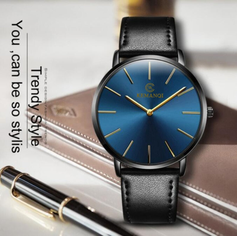 2022 Minimalist Men's Watch Ultra Thin Men's Watch For Men Fashion Simple Business Watch Leather Clock Reloj Hombre Relogio