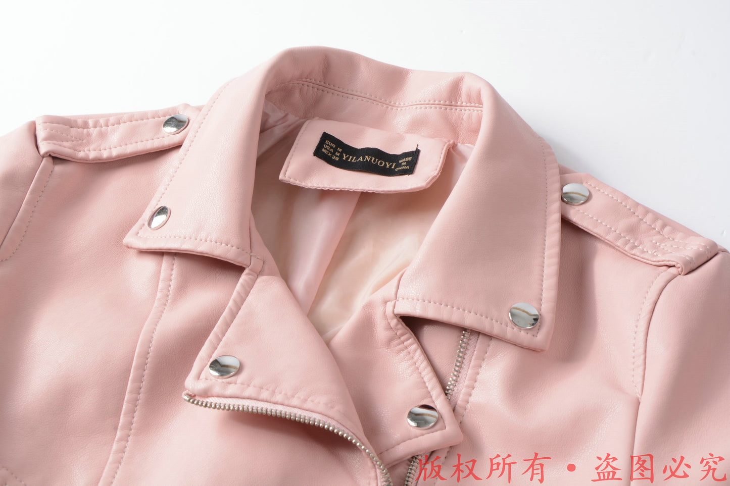 Hot New Fashion Women Motorcycle PU Leather Jackets Female Autumn Short Epaulet Zippers Coat Hot Black White Pink Yellow Outwear