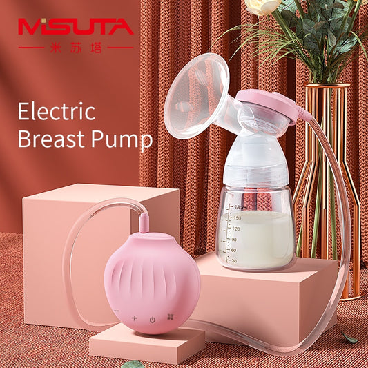 Electric Breast Pump Strong Suction Milker Automatic USB Breast Nursing Sucker Massage Lactagogue Baby Feeding with Milk Bottle
