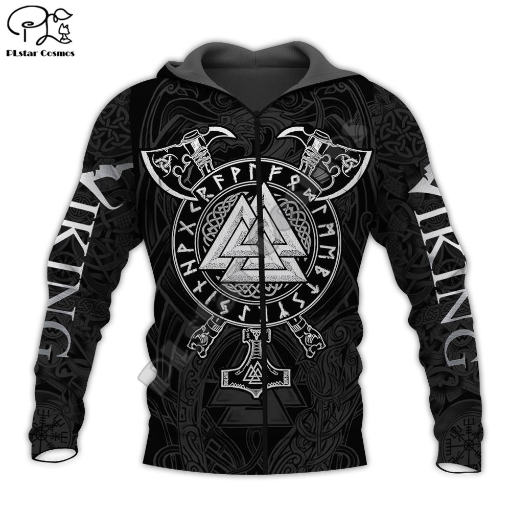 PLstar Cosmos Viking Warrior Tattoo New Fashion Tracksuit casual 3DfullPrint Zipper/Hoodie/Sweatshirt/Jacket/Mens Womens style-6