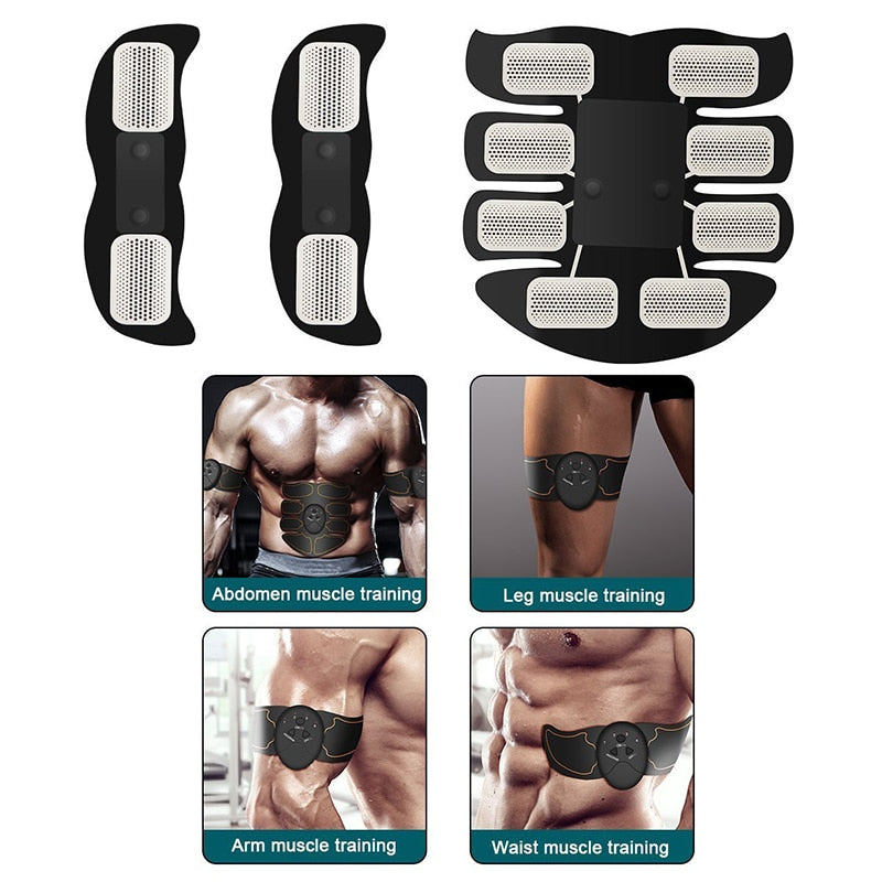 Wireless EMS Abdominal Muscle Stimulator Buttock Hip Trainer Arm Leg Body Slimming Massager Unisex Fitness Equiment