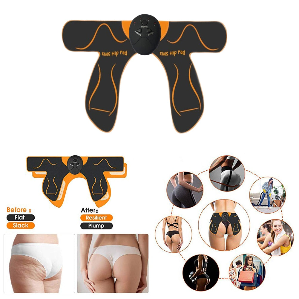 Electric Muscle Stimulator Buttocks Abdominal Stimulator Fitness Body Slimming Massager Multi-functional Smart EMS Hips Trainer