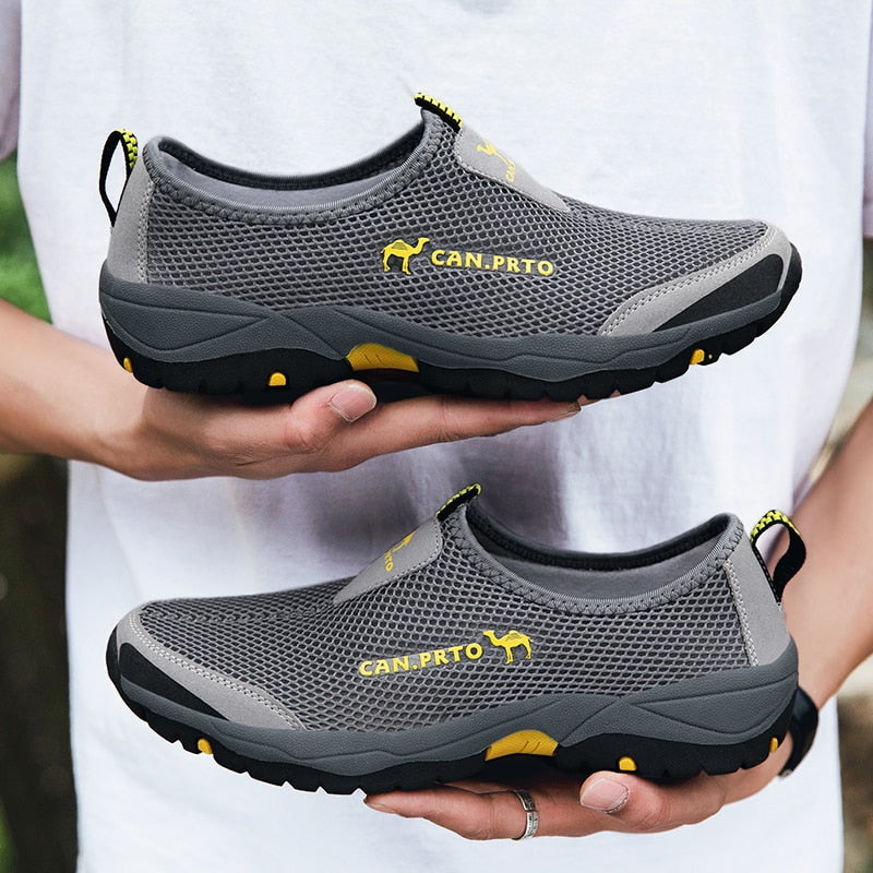 FF0001  Summer Mesh Shoes Men Sneakers Plus Size Lightweight Breathable Walking Footwear 2023 New Slip-On Comfortable Casual Men's Shoes