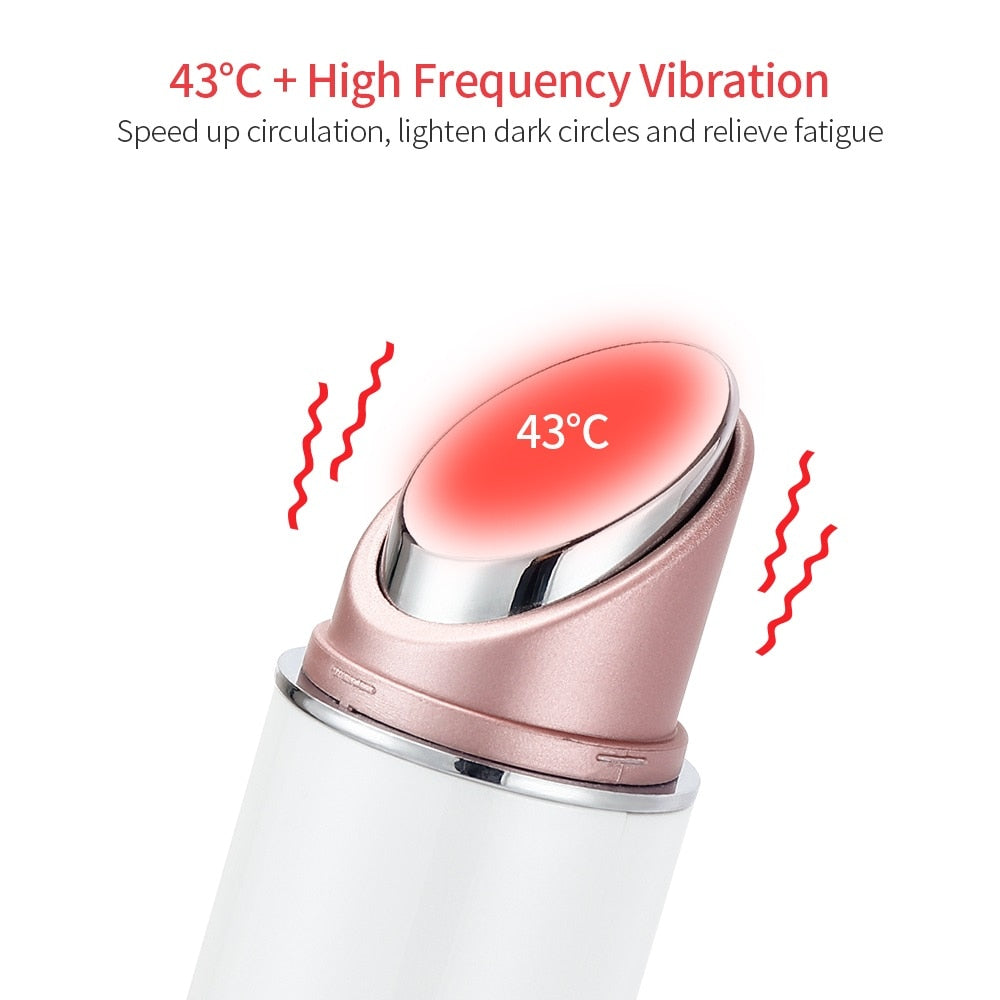 Multifunction LED Photon Therapy High Vibration EMS Heating Massage Face Eye Massager Skin Lifting Anti-Wrinkle SPA Facial Tool