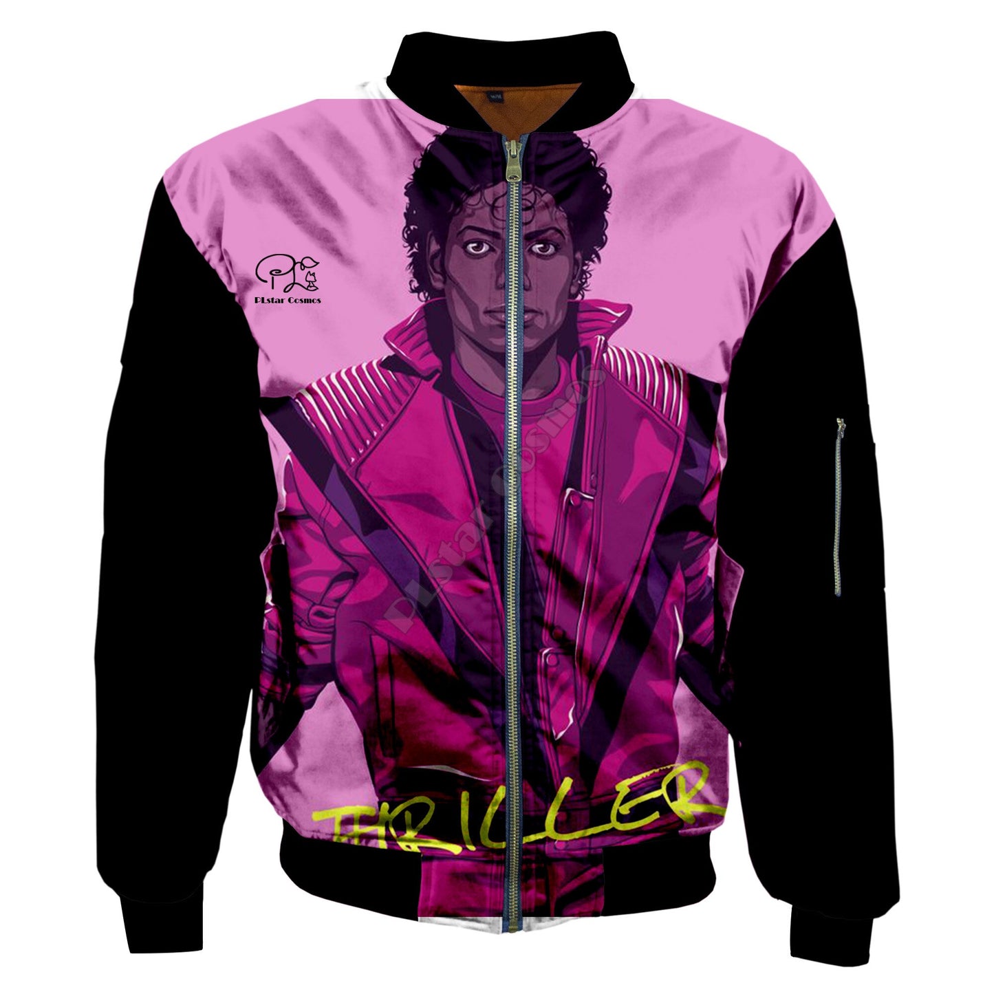 PLstar Cosmos New Fashion Casual 3Dprint Unisex Men/Women King of Pop Michael Jackson Zipper/Bomber Jackets/Hoodies/Hoodie  s-1