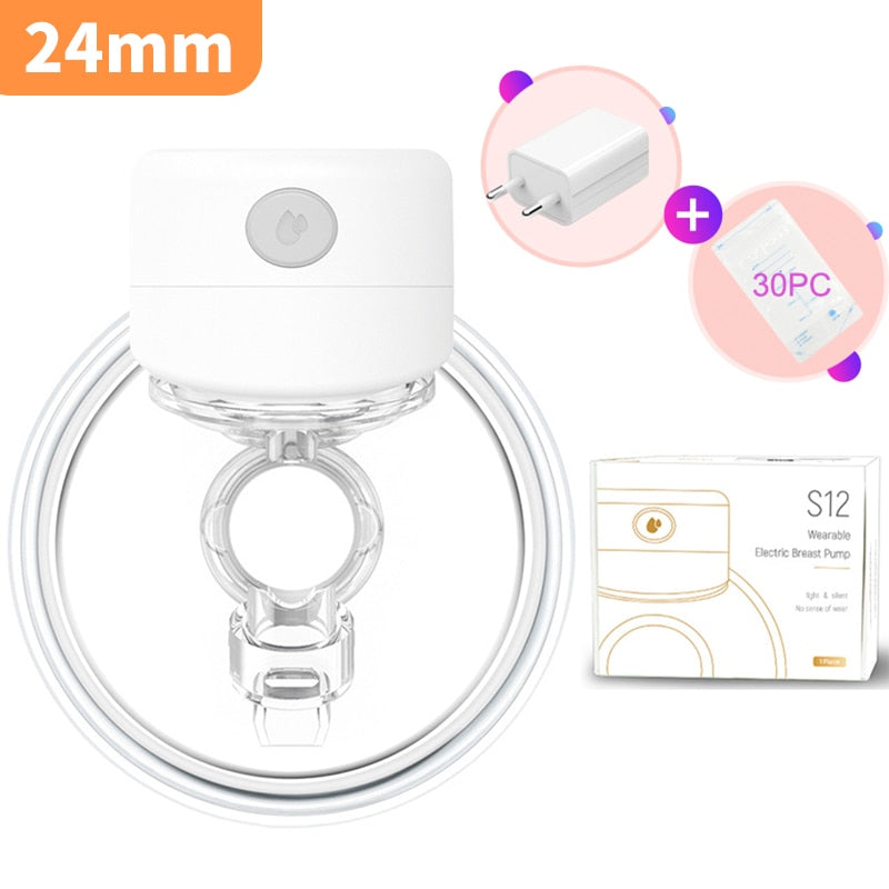 NEW Portable Electric Breast Pump Silent Wearable Automatic Milker LED Display USB Rechargable Hands-Free Portable Milker NO BPA