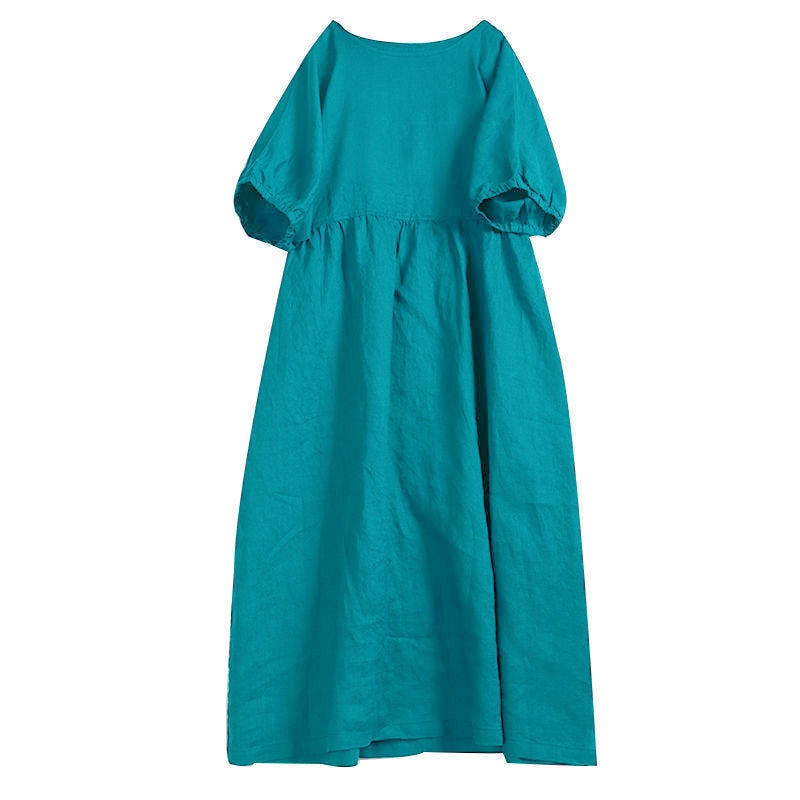 Women&#39;s Dress Traf 2023 Women&#39;s Summer Short Sleeve Age Reduction Cute Robe Loose Cotton Dresses Casual Office Mujer Vestidos
