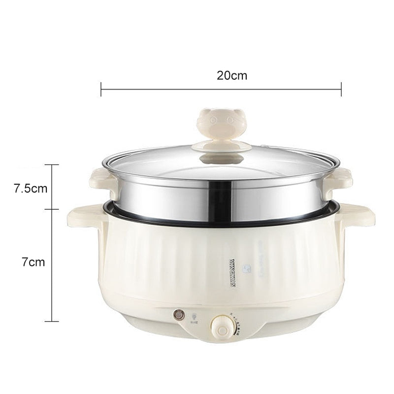 CK0001 1.7L Electric Rice Cooker Single/Double Layer Household Non-stick Pan Hotpot Noodles Soup MultiCooker Kitchen Cooking Appliances