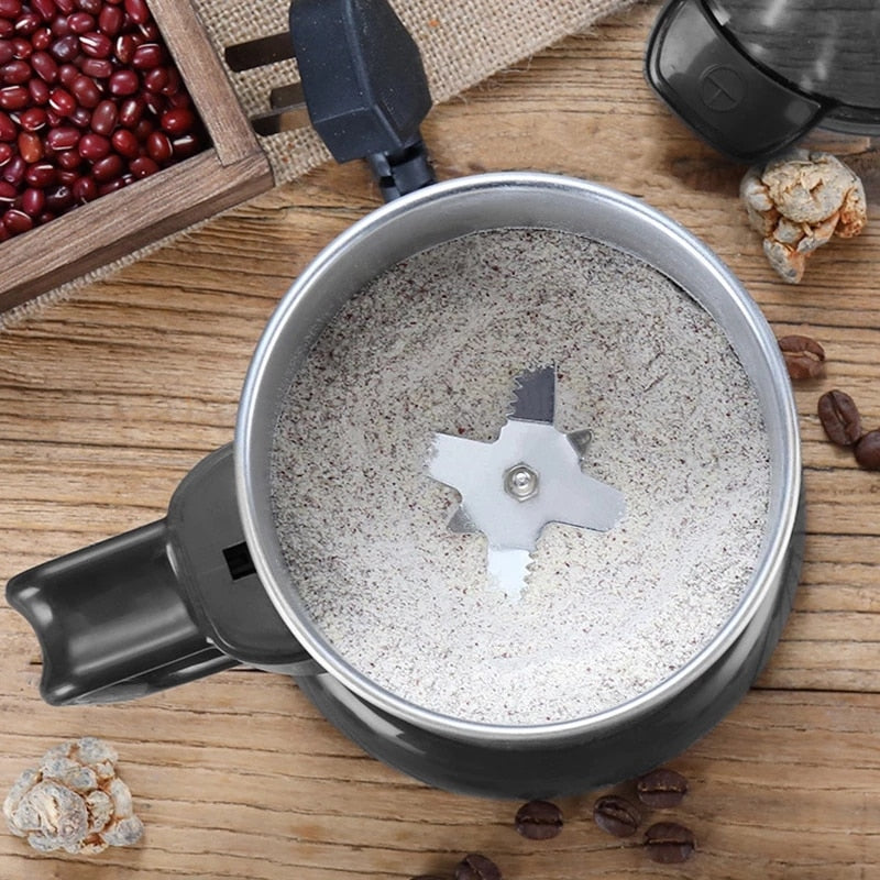 400W 304/316Stainless Steel High-power Coffee Bean Grinder Cereal Nuts Beans Spices Grains Grinder Grinding Machine مطحنة القهوة