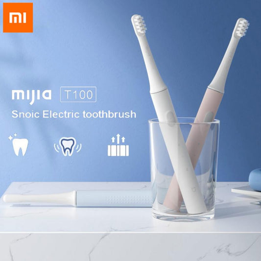Xiaomi Mijia T100 แปรงสีฟันไฟฟ้าแปรงสีฟันอัจฉริยะ USB สีสันสดใสแบบชาร์จกันน้ำแปรงสีฟันอัตโนมัติอัลตราโซนิก