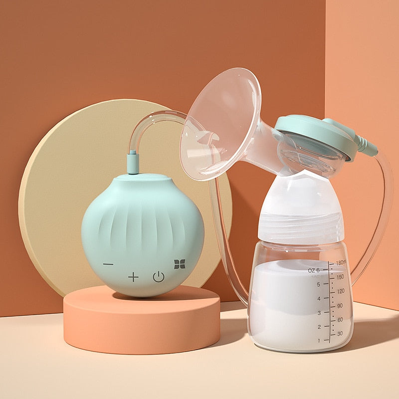 Electric Breast Pump Strong Suction Milker Automatic USB Breast Nursing Sucker Massage Lactagogue Baby Feeding with Milk Bottle