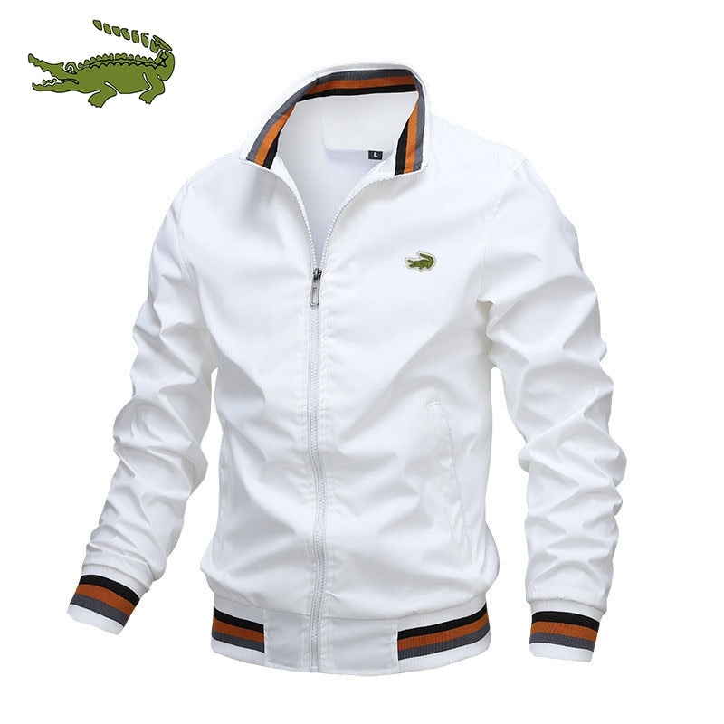 Embroidery CARTELO Men&#39;s Business Fashion Jacket Stand Collar Casual Zipper Jacket Outdoor Sports Coat Windbreaker